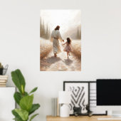 Stay With me Jesus and Children Jesus and Girl ポスター (ホームオフィス)