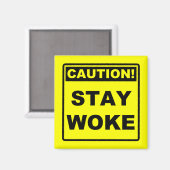 Stay Woke ミーム 冷蔵庫マグネット マグネット (正面/裏面)