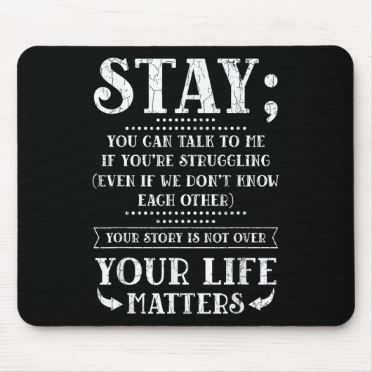Stay Your Life S自殺防止認識度Garp マウスパッド (正面)