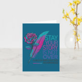 Stay Your Story Is Not Over Suicide Prevention Awa カード (黄色い花)