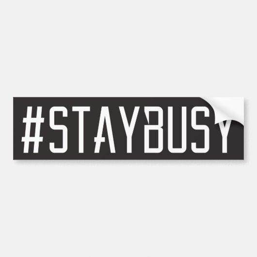 #STAYBUSY バンパーステッカー (正面)