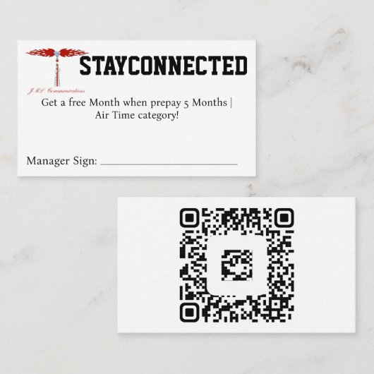 STAYCONNECTED クーポン 名刺 (正面/裏面)