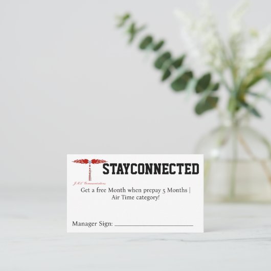 STAYCONNECTED Coupon 名刺 (スタンド正面)
