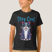 StayCoolCatTshirtDesign-CoolCatTeeGraphicforCasual Tシャツ (正面)