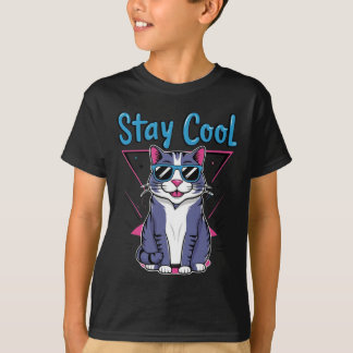 StayCoolCatTshirtDesign-CoolCatTeeGraphicforCasual Tシャツ