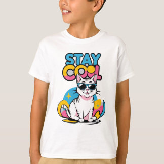 StayCoolCatTshirtDesign-CoolCatTeeGraphicforCasual Tシャツ
