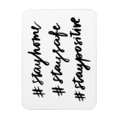 #stayhome #staysafe #staypositive マグネット (縦)