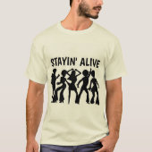 STAYIN' ALIVEヴィンテージディスコTシャツ Tシャツ (正面)