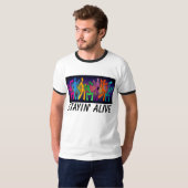 Staying Alive Tシャツディスコ Tシャツ (正面フル)