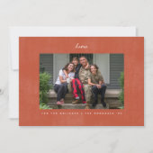 Staying at Home ミニマル Family Christmas Photo シーズンカード (正面)