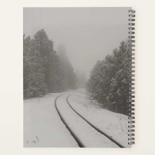 Staying on Track パーソナライズされた Train Tracks写真 プランナー手帳 (裏面)