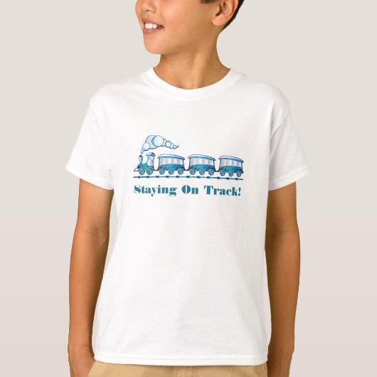 Staying On Track - Cartoon Train Tシャツ (正面)