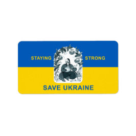 Staying strong, save Ukraine ラベル