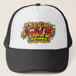 Staying Wild But Home by 8 Comic Pop Art キャップ