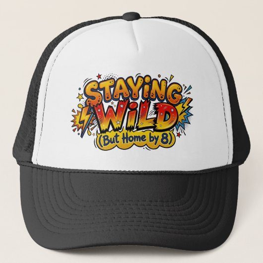 Staying Wild But Home by 8 Comic Pop Art キャップ (正面)