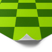 STaylorによるグリーンの組み合わせダイヤモンドパターン ポスター (角)