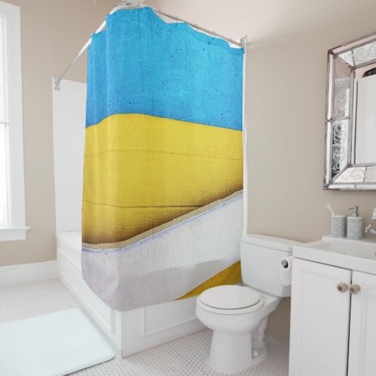 Staylorによる建物·ミニマル抽象芸術のバッタリング シャワーカーテン (インサイチュ)