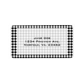 STaylorによる白黒ダイヤモンド形状パターン ラベル (正面)