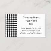 STaylorによる白黒ダイヤモンド形状パターン 名刺 (裏面)