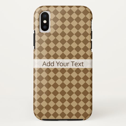 STaylorによる茶色の組み合わせダイヤモンドパターン Case-Mate iPhoneケース (裏面)