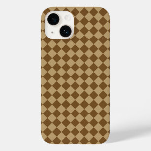 STaylorによる茶色の組み合わせダイヤモンドパターン Case-Mate iPhone 14ケース