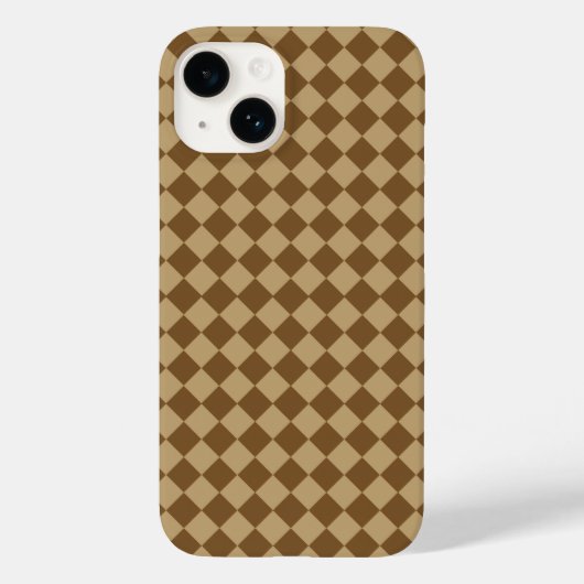 STaylorによる茶色の組み合わせダイヤモンドパターン Case-Mate iPhoneケース (裏面)