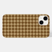 STaylorによる茶色の組み合わせダイヤモンドパターン Case-Mate iPhoneケース (裏面 (横))