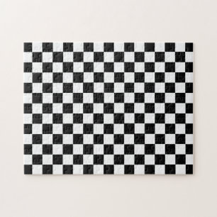 STaylor著白黒クラシックなチェッカーボード ジグソーパズル