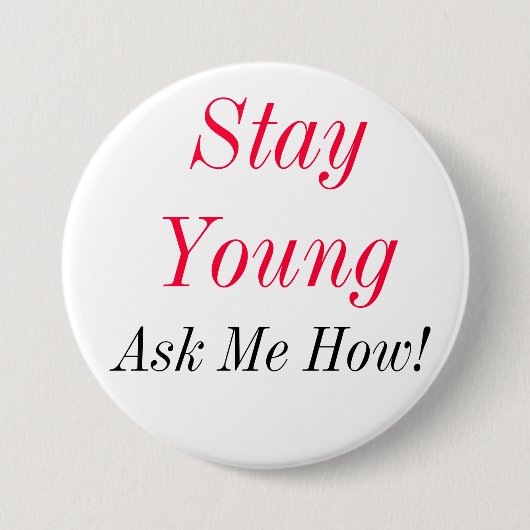 StayYoung 缶バッジ (正面)