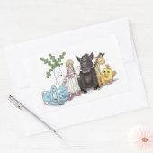 STC：その猫のステッカーをひったくり 長方形シール (封筒)