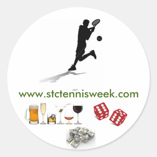 STC Tennis Weekスタンプ ラウンドシール (正面)
