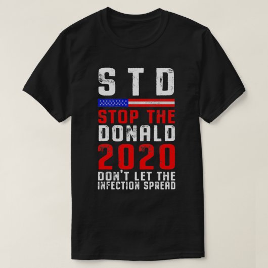 STD Stop the Donald Funny Anti Trump 86 45 2020 Pu Tシャツ (デザイン正面)