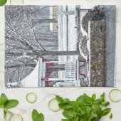 Steでアヒルの池。マリー・デュラック キッチンタオル (折り畳み)