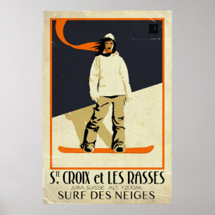 Ste. CroixとLes Rasses -ヴィンテージの効果 ポスター
