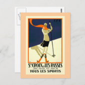 "Ste Croix et Les Rasses"スイスヴィンテージ旅行 ポストカード (正面/裏面)