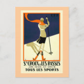"Ste Croix et Les Rasses"スイスヴィンテージ旅行 ポストカード (正面)
