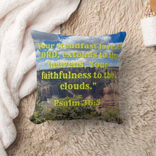 Steadfast Love Clouds Psalm 6:5 クッション (ブランケット)