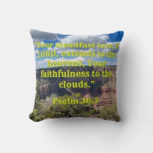 Steadfast Love Clouds Psalm 6:5 クッション (正面)