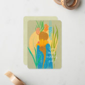 Steady Bloom – Calm Growth Affirmation personaliz ノートカード (正面/裏面インサイチュ)