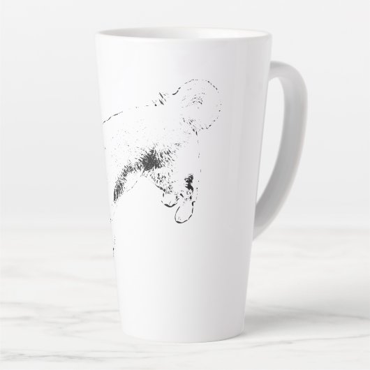 Steady Eyes at Harvest Dusk カフェラテマグ (右アングル)