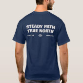 Steady Path True North Simple Text T-Shirt Tシャツ (裏面)