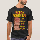 Steak Doneness Chart Table Guide Bbq Meat Chef Pit Tシャツ (正面)