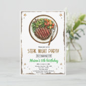 Steak Night BBQ party Invitation 招待状 (スタンド正面)