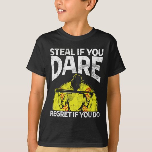 Steal If You Dare Softll Catcher Game Day Vibes So Tシャツ (正面)