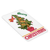 stealing cat, tree, Pixel Art, Merry Christmas  マグネット (右側)