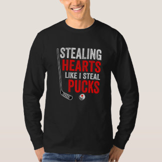 Stealing Heart Like I Steal Pucks Valentines Day H Tシャツ