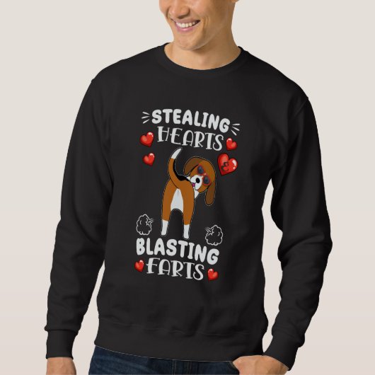 Stealing Hearts And Blasting Farts Beagle Dog Vale スウェットシャツ (正面)