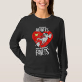 Stealing Hearts And Blasting Farts Dino Cupid Vale Tシャツ (正面)