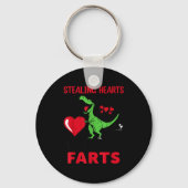 Stealing Hearts And Blasting Farts T Rex Cute Todd キーホルダー (正面)