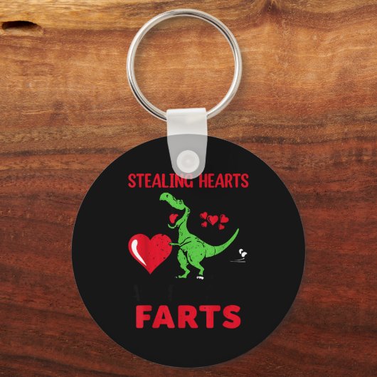 Stealing Hearts And Blasting Farts T Rex Cute Todd キーホルダー (正面)